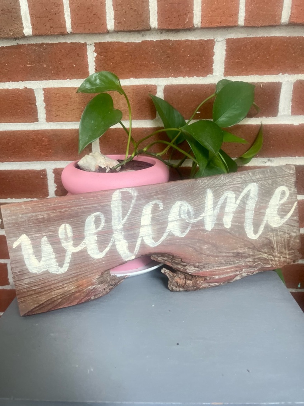 Rustic Welcome Wooden Sign Plaque Reclaimed Cedar Wood Distressed Cabin Cottage